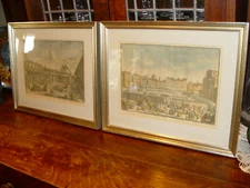 18th c. Florence Entitled: Veduta della Chiesa Hand-colored Engravings 