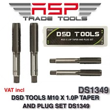 DSD Tools M10 x 1.0P Taper & Plug Set Thread Cutting Tapping Tools Steel Cutter