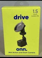 Onn. Drive Mini Dash Cam High Resolution 1080P Video Camera NEW