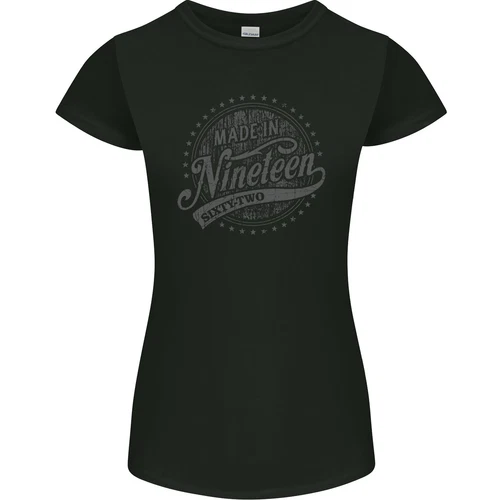 Distressed 63rd Birthday Made In 1962 Women Small Cut T-Shirt Black-