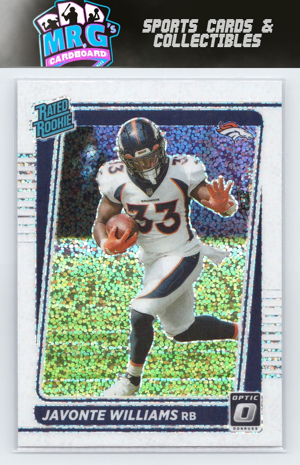 2021 Donruss Optic #215 Javonte Williams White Sparkle