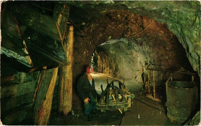 #ad #ad Postcard Arcadian Copper Mine Interior Ripley MI M26 Near Hancock c.1959 Posted $9.68