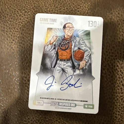 Bo Jackson Battle Arena Game Time Jim Boeheim Inspired Ink Auto Steel Auto