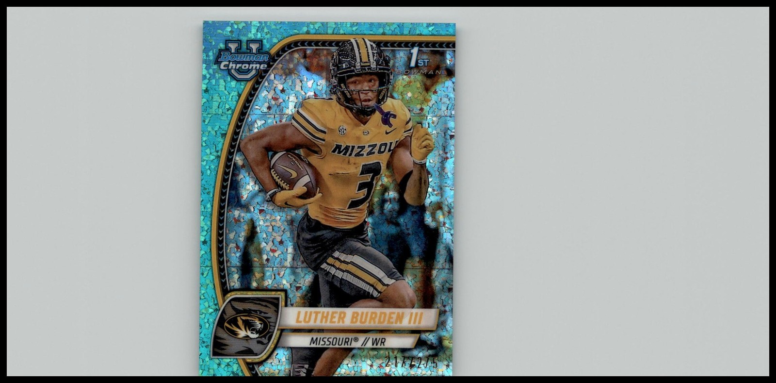 2024 Bowman U Chrome #123 Luther Burden III Aqua Mini-Diamond Refractor #/275