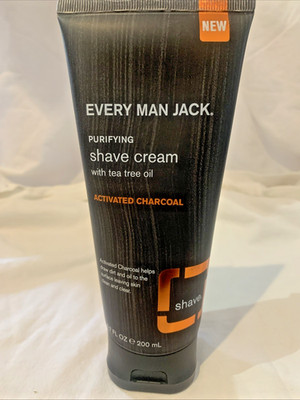 Every Man Jack Purifying Shave Cream with tree tree oil,  activated charcoal