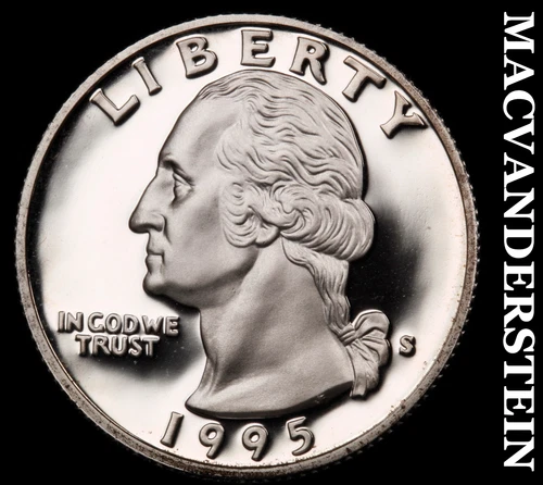 1995-S Silver Washington Quarter - Choice Gem Proof  Lustrous  #G8407
