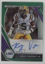 2021 Panini Prizm Draft Picks Green Kary Vincent Jr #DPA-KVI Auto n1u