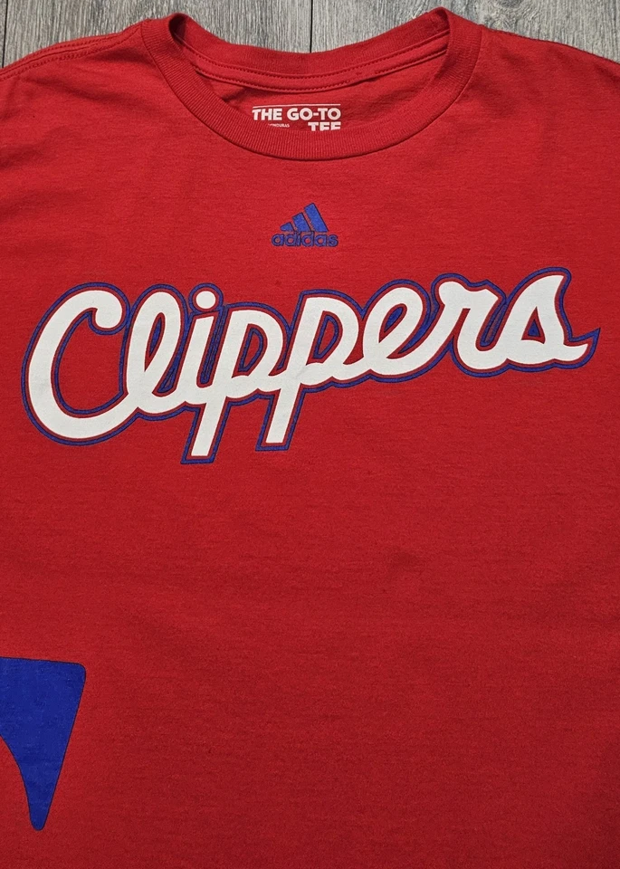 Camiseta Adidas NBA Los Angeles Clippers Big Side Logo Roja Para Hombre Talla Grande Foto 3 de 4