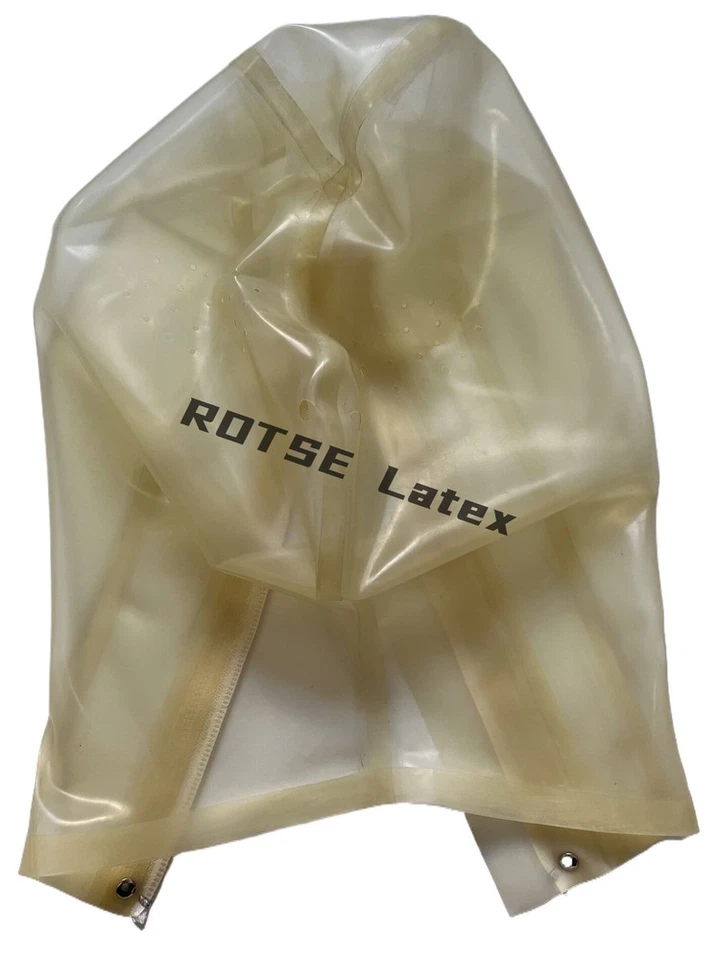 Transparent Latex Hood Mask with Micro Perforated Eyes & Breathing Holes Fetish - Image 2 of 4