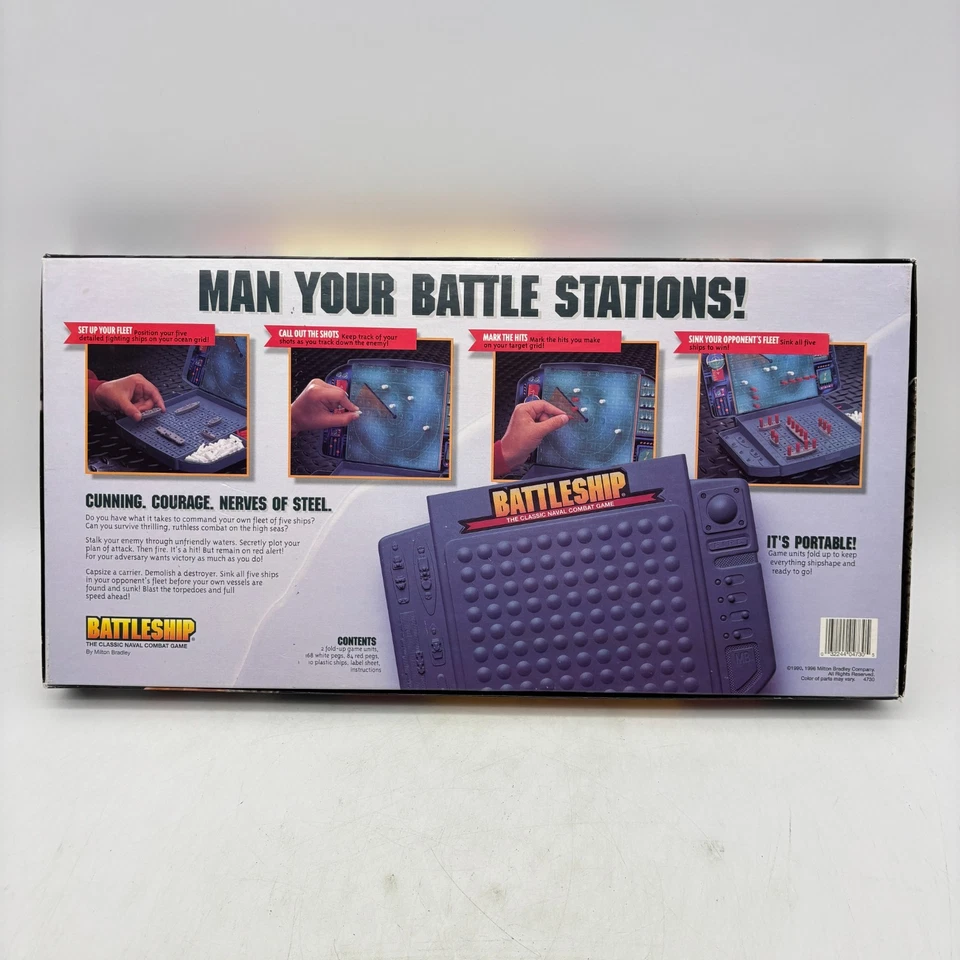 VINTAGE Battleship COMPLETE Milton Bradley 1996 90s War Classic Board Game - Image 2 of 4