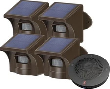 eMACROS Long Range Solar Wireless Driveway Normal, 1 recceiver and 4 sensors 