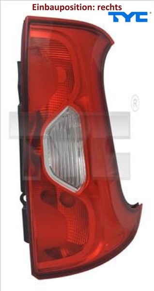 TYC 11-12281-01-2 Heckleuchte Rechts RüCklicht Hecklicht RüCkleuchte FüR Fiat-image