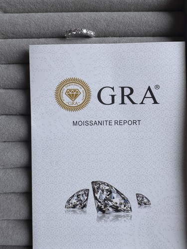 Eternity Mossanite Ring Size M 18K Plated S925 Lab Created Diamond Test Pass - Picture 5 of 5