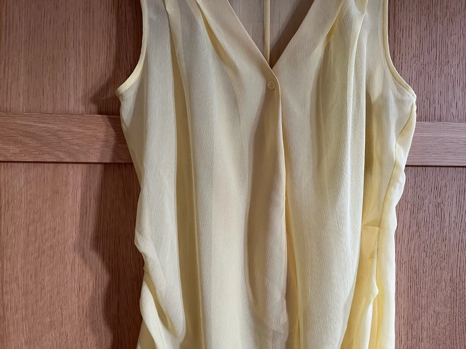 NEW ESPRIT Sleeveless Top Yellow Size UK 10 - Image 3 of 4