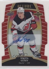 2019 Upper Deck Allure Rookies Red Rainbow /349 Tier 1 Nikita Gusev #90 Auto zy1