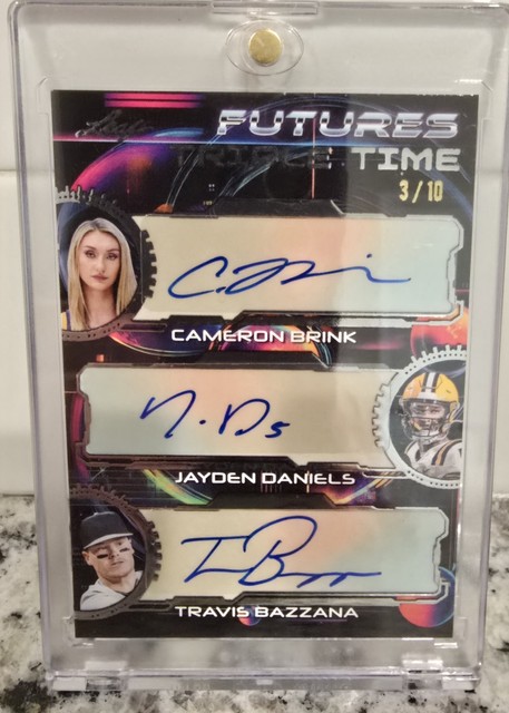 2024 Leaf Futures CAMERON BRINK JAYDEN DANIELS TRAVIS BAZZANA TRIPLE AUTO 3/10
