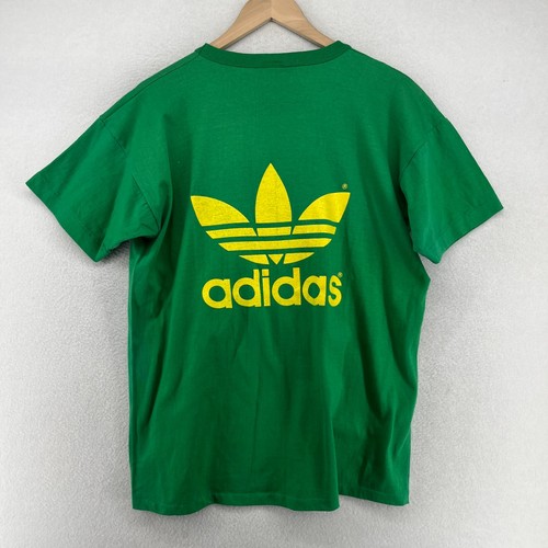 ADIDAS Shirt Mens L Originals Adicolor Trefoil 80s Single Stitch Green USA VTG by Adidas, $74.99 - Photo 2
