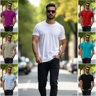 Mens T Shirts Plain Cotton Short Sleeve T-Shirt Crew Neck Multi Pack Tee Top Lot