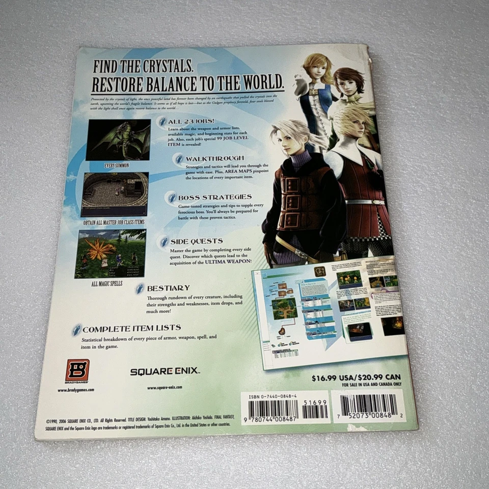 Final Fantasy III Official Strategy Guide by BradyGames for Nintendo DS 2006 - Image 2 of 4