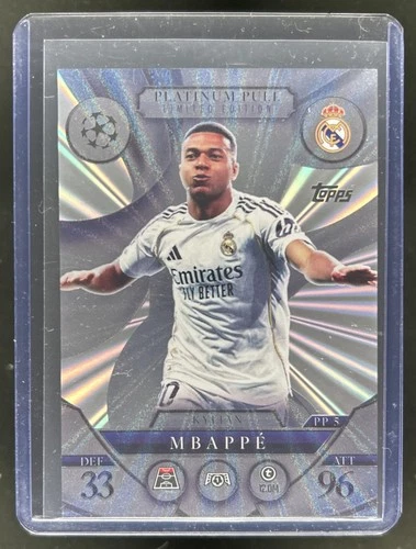 2025-26 Topps Match Attax UEFA Kylian Mbappe Platinum Pull #PP 5 Real Madrid