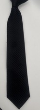 Boys Black Striped Clip-On Tie Sz Small 6/7 NWOT Wedding Mothers Day Church