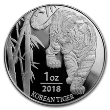 2018 South Korea 1 oz Silver Tiger BU