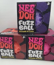 Needoh Fuzzball The Velvet Squeeze Flower Power NIB Random Color Nee Doh Nee-do