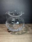 Vintage Tiffany & Co Crystal Glass Vase 6.5” H  Ruffled Edge Design Signed Rare