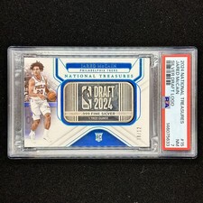 2024 Panini National Treasures - Jared McCain Rookie Draft Silver Bar /12 PSA 7