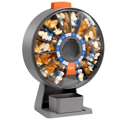 Pill Dispenser Daily, Large Pill Organizer with Wall-Mounted or Standing Use,...