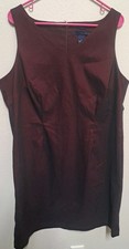 Venezia Stretch Burgundy Ombre Sheath Dress Size 18 Shimmer Knee Length