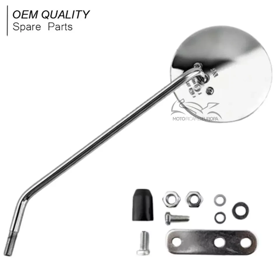 COPPIA SPECCHI SPECCHIETTI CROMATI SINISTRO DESTRO PIAGGIO VESPA PX 125 150 200 - Immagine 3 di 4