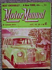 Motor Manual 1949 Aug Essex Super 6 Ford Prefect Pilot Don Ferguson Tractor Harn