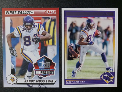 (2) 2024 Panini Score First Ballot/Base Randy Moss # 6, 189 Minnesota Vikings