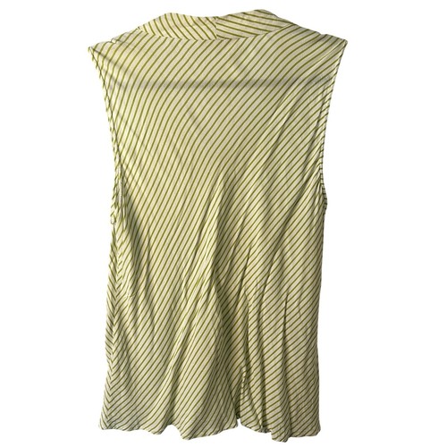 Banana Republic Sleeveless Top Cowl Neck Green Striped Blouse Womens Sz XL NWOT - Picture 7 of 8