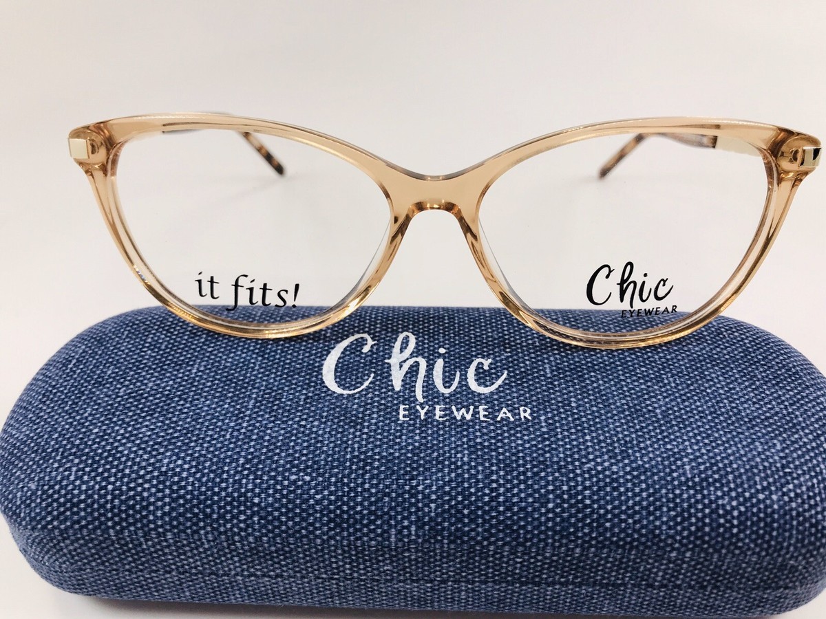 New Chic Crystal Brown DAKOTA Eyeglasses 57mm w/Case For The  display picture 3