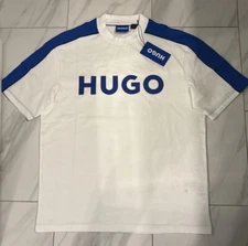 Hugo Boss Logo T-Shirt White Blue New