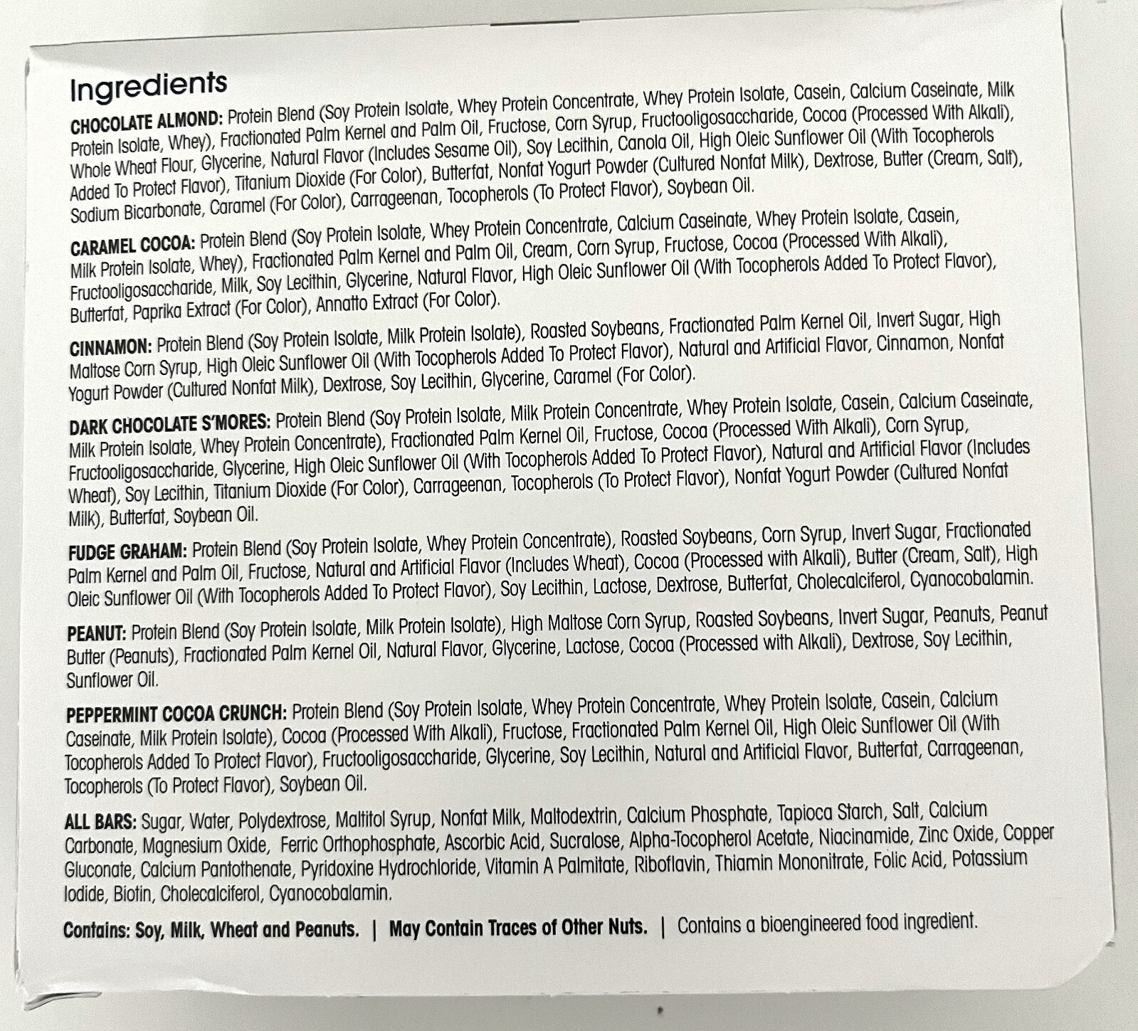 WonderSlim Meal Replacement Bar Variety Pack 160 Calories 15g Protein