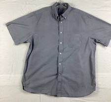 Daniel Cremieux Men's Button Down Shirt Short Sleeve Size XL, Blue  White