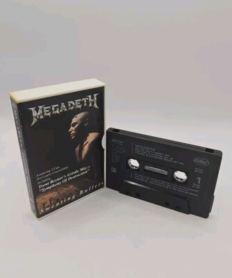 MEGADETH SWEATING BULLETS CASSETTE TAPE SINGLE - UNIQUE CASE, TRENT REZNOR REMIX