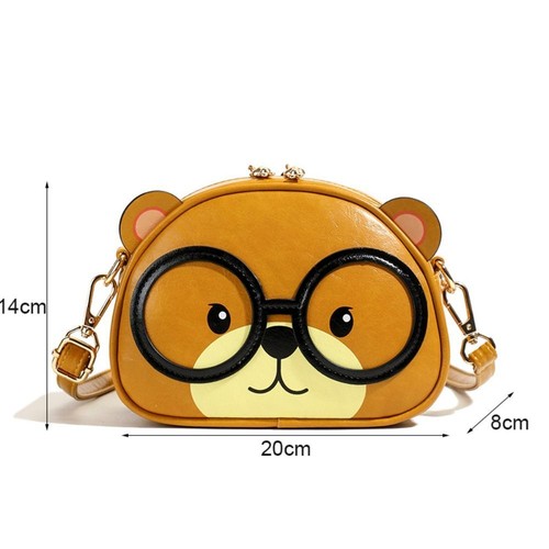 Cartoon Bear Shape Women's Shoulder Bag Versatile Handbag Cute Crossbody Bag - Picture 2 of 14