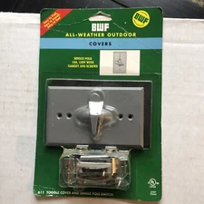 BWF 611-1 TOGGLE COVER & Brown Single POLE SWITCH #6111 New In Package