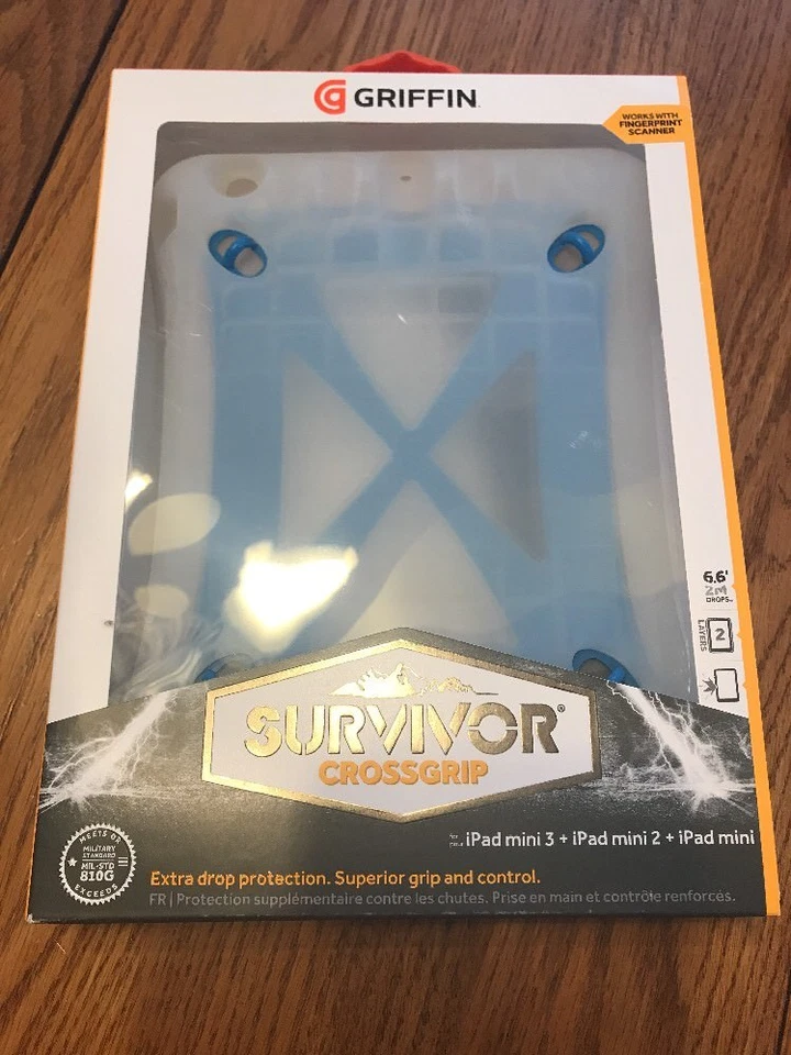 Griffin Clear/Blue Survivor CrossGrip Gaming Case for iPad mini Ships N 24h - Image 3 of 4