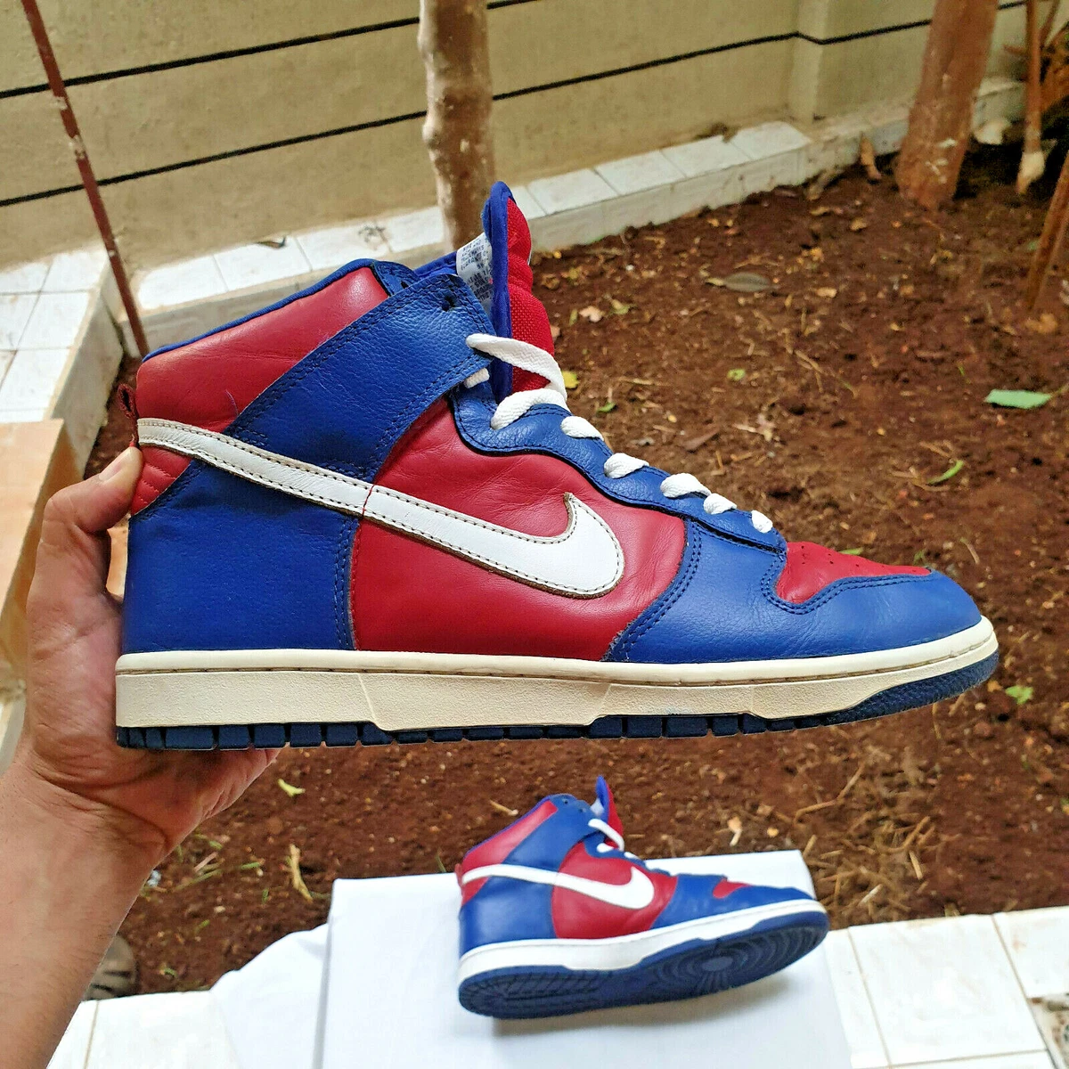 Nike Dunk High L.A Clippers Sneakers Royal Blue Red White Shoes Spider-Man Sz 12