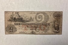 ~1852 $2 Two Dollars - The Cochituate Bank Boston, Massachusetts