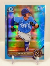 NON AUTO 2022 Bowman Chrome 1st Cayden Wallace Sky Blue Refractor Royals RC C6