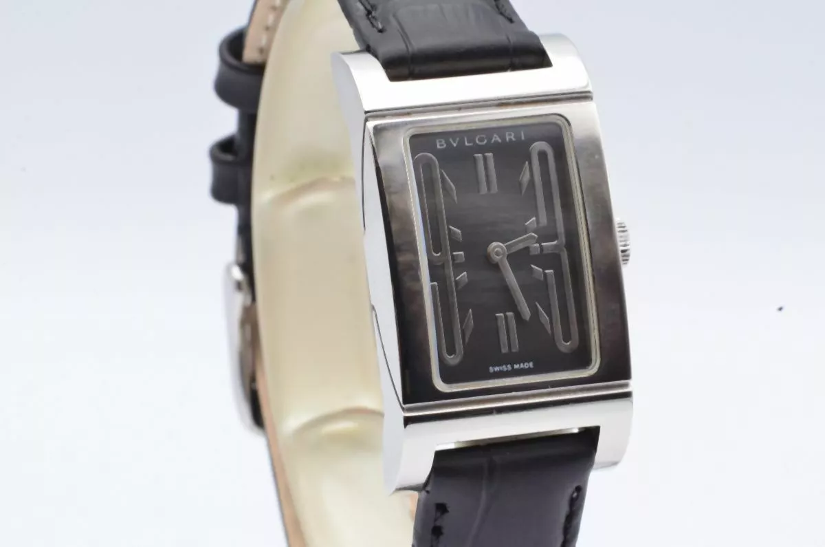 Bulgari Rettangolo Quarzo Orologio Donna 20MM RT39S Vintage Raro