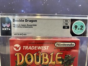 1988 Nintendo NES Tradewest Double Dragon Japan Graded WATA 9.2 CIB Video Game