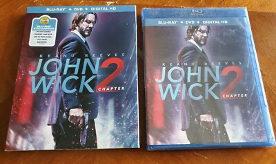 John Wick: Chapter 2 (Blu-ray+DVD+Digital HD, 2017) NEW w/ Slipcover