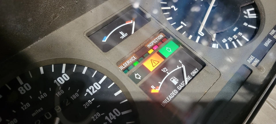 BMW 733i 1984 automático cabezal de tablero velocímetro medidor unidad de grupo OEM Foto 4 de 4